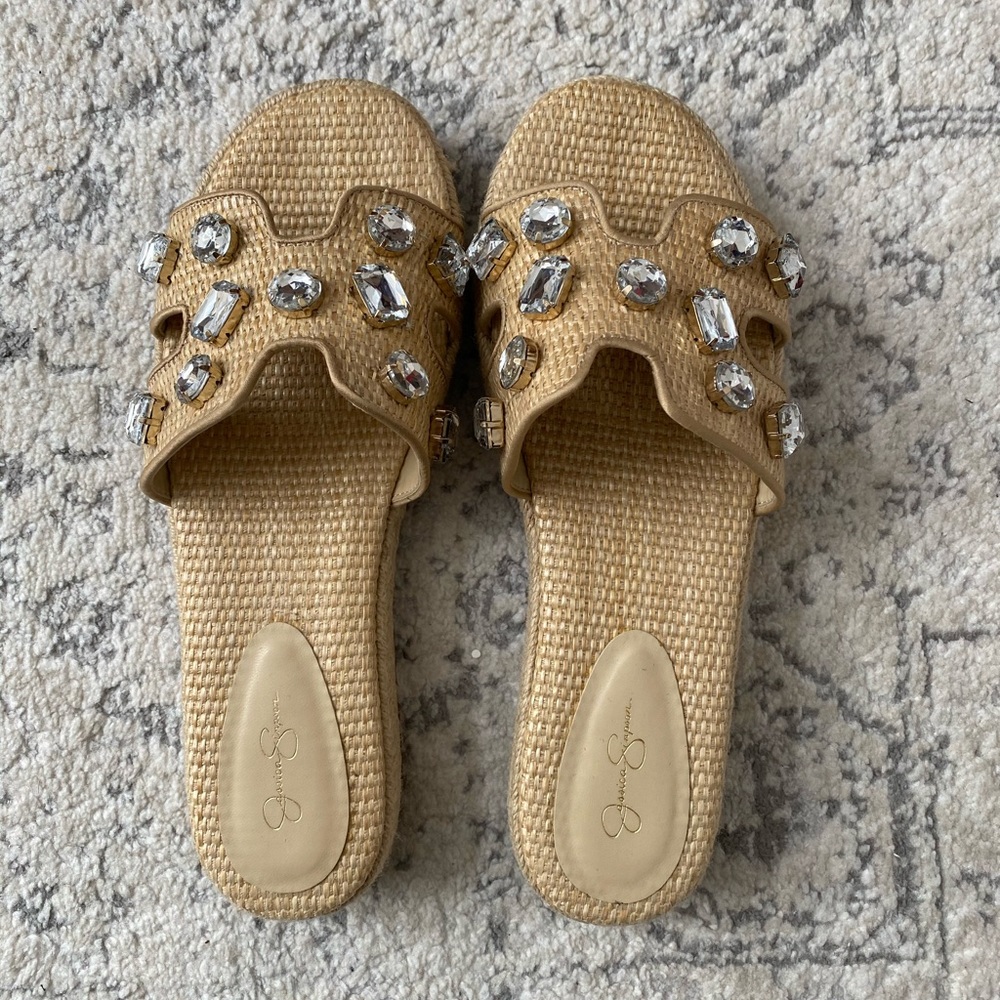 Jessica Simpson Flatform Raffia Sandals